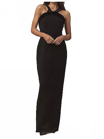 Shoshanna Gala Floor-Length Gown in Jet (view 2)