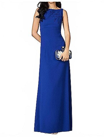 Sachin + Babi Tracey Gown in Royal Blue Appliqué (view 2)