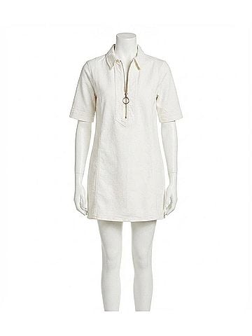 Ramy Brook Tunechi Front Zip Mini Dress in White (view 1)