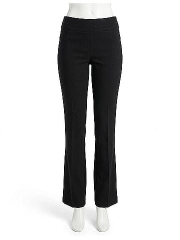 Renuar Boot Cut Pants - Petite in Black (view 1)