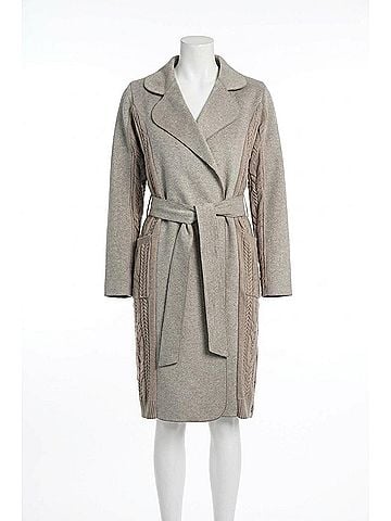 Love Token Callie Long Sleeve Sweater Coat in Taupe (view 1)