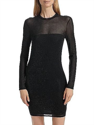 Generation Love Dahlia Crystal Mini Dress in Black (view 2)