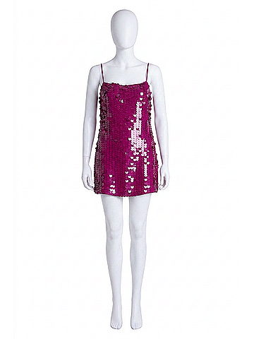 Karina Grimaldi Gia Beaded Mini Dress in Purple (view 1)