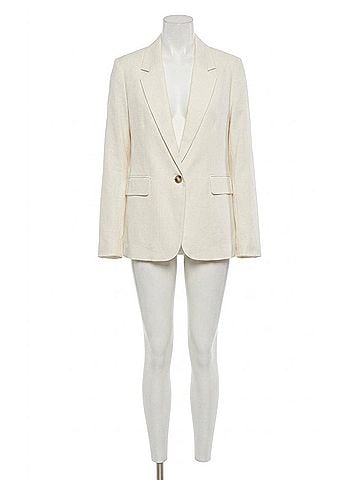 Z Supply Evan Linen Blazer in Cloud (view 1)