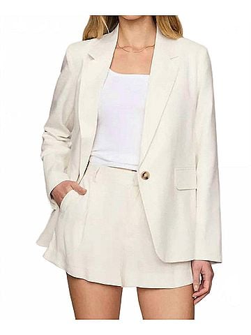 Z Supply Evan Linen Blazer in Cloud (view 2)
