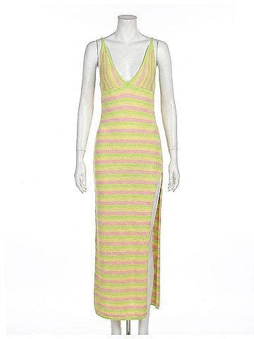 Lusana Mariah Dress in Citron (view 1)