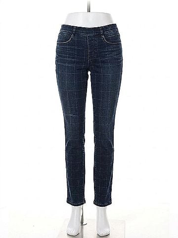 FDJ Boot Cut Check Pull On Jean in Indigo (view 1)