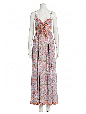 Allison Martina Maxi Dress in Blue Coral Floral (view 1)