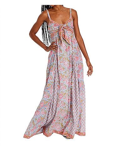 Allison Martina Maxi Dress in Blue Coral Floral (view 2)