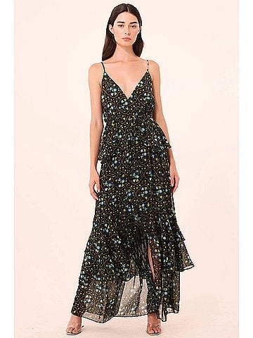 MISA Los Angeles Linda Dress in Morning Glory Lattice (view 2)