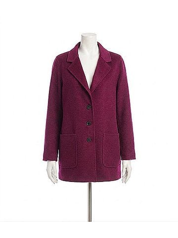 Karen Kane Oversized Brushed Blazer in Eggplant (view 1)