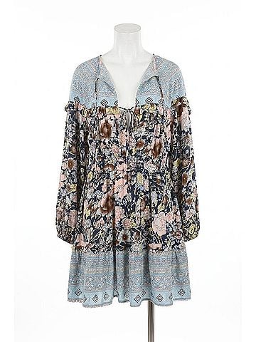 Saints & Hearts Printed Ruffle Dress in Multi Floral (view 1)