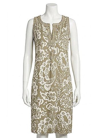Gretchen Scott Designs Flora Flirt Dress in Khaki (view 1)