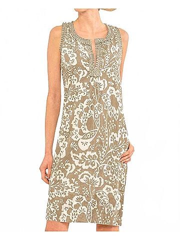 Gretchen Scott Designs Flora Flirt Dress in Khaki (view 2)