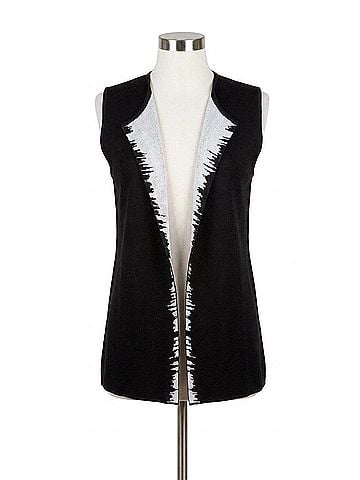 Angel Reversible Edged Vest in Black/White (view 1)