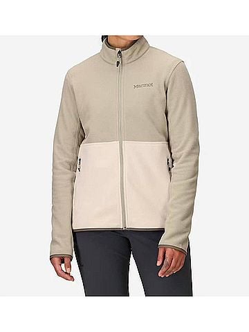 Marmot Rocklin Fleece Zip Jacket in Shale Grey/Birch Bark (view 2)