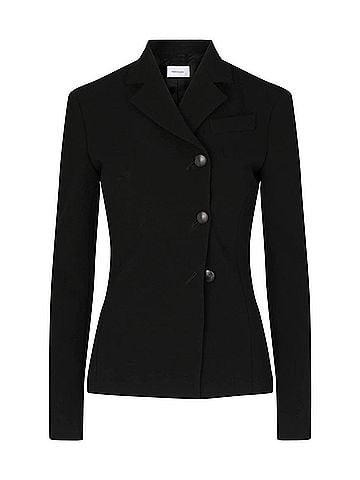 Salvatore Ferragamo Women's Single Breasted Blazer in Black (view 1)