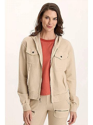 XCVI Balfore Twill Knit Hooded Bomber Jacket in Park Avenue (view 2)
