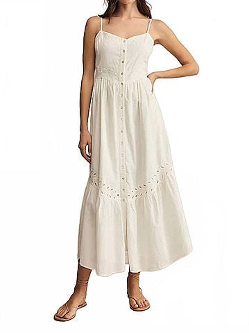 Z Supply Colleen Citadell Maxi Dress in White (view 2)