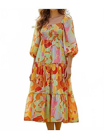 SundayUp Easy Does It Floral Dress in Multicolor (view 2)