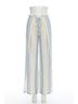Elan Stripes Blue Drawstring Stripe Pants in Blue/Yellow Size M - photo 1
