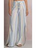 Elan Stripes Blue Drawstring Stripe Pants in Blue/Yellow Size M - photo 3