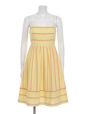 By Together Striped Lemonade Mini Dress in Pink/Yellow (view 1)