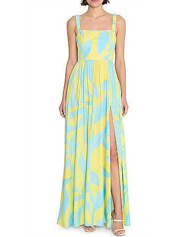 Amanda Uprichard Florence Maxi Dress in Echo Print (view 2)
