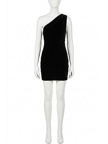 Generation Love Lucette Velour Mini Dress in Black (view 1)