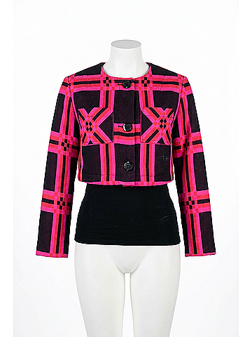 Ivy Jane Pizazz Plaid Jacket in Blue/ Pink (view 1)