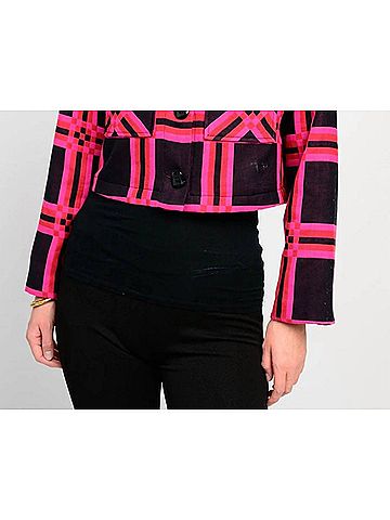 Ivy Jane Pizazz Plaid Jacket in Blue/ Pink (view 2)