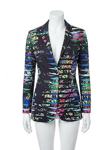 Angel Floral Blazer in Black Multi (view 1)