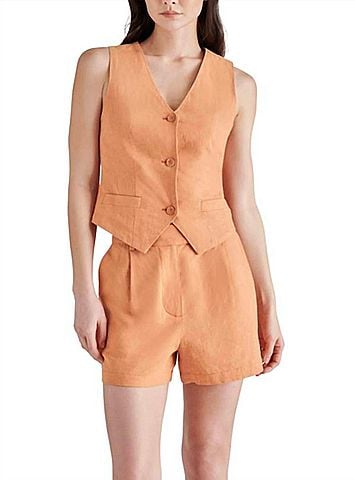 Steve Madden Selene Vest in Caramel (view 2)