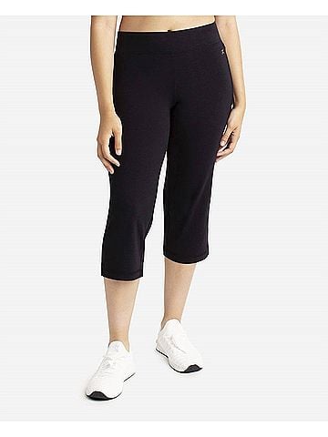 Danskin Essentials Yoga Crop Pants in Black (view 2)