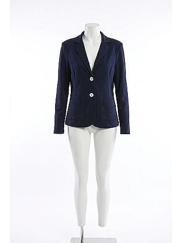 Joseph Ribkoff Striped Collar Silky Knit Blazer in Indigo (view 1)