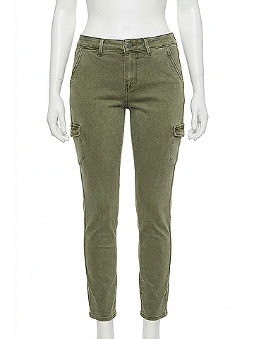 Paige Women's Jolie High Rise Pants in Vintage Ivy Green (view 1)