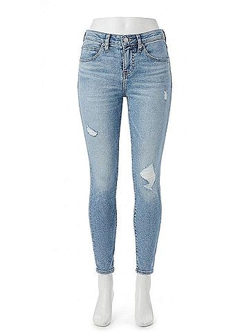 Jag Cecilia Dallas Distressed Skinny Jeans in Blue (view 1)