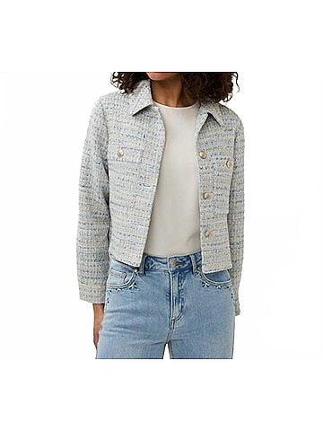 ESQUALO Tweed Jacket in Blue (view 2)