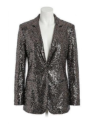 Insight Sequin Blazer in Silver (view 1)