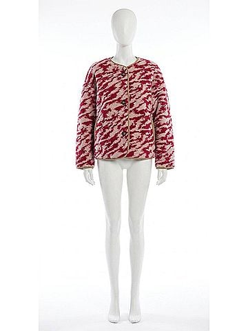 John & Jenn Quincy Reversible Jacket in Raspberry Swirl (view 1)
