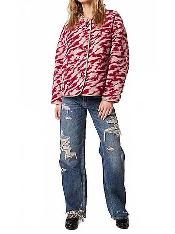 John & Jenn Quincy Reversible Jacket in Raspberry Swirl (view 2)