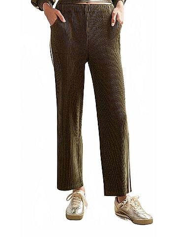Joh Jory Pleated Pant in Olive (view 2)