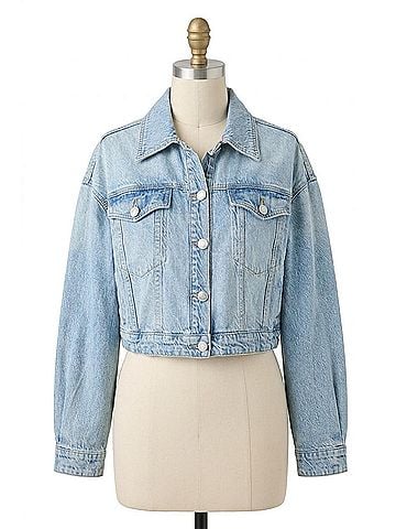 Blank NYC Cropped Denim Jacket in Feeling Good (view 1)