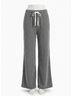 Bobi Gray Wide Leg Drawstring Pants in Dark Grey Size M - photo 1