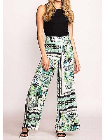 Pink Martini The Layla Pants in White (view 2)