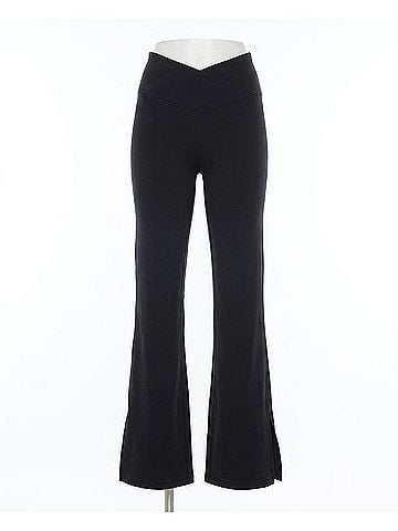 Danskin Slit Flare Pants in Black Salt (view 1)