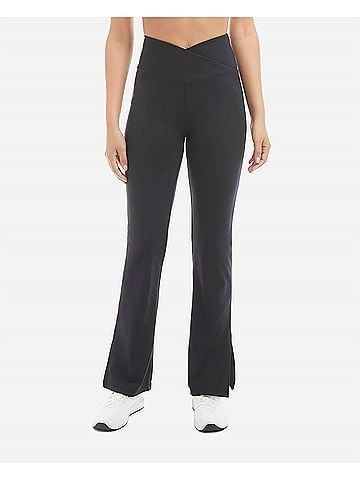Danskin Slit Flare Pants in Black Salt (view 2)