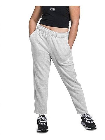The North Face Women's Evolution Cocoon Fit Fleece Sweatpants in Light Grey Heather (view 2)