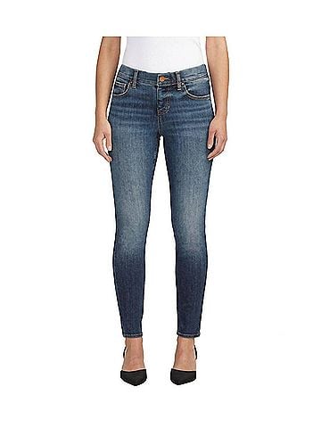 Jag Mid Rise Maya Skinny Jeans in Night Flight Blue (view 2)
