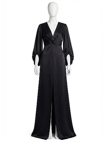 Sachin + Babi Jenny Satin Crepe Gown in Black (view 1)